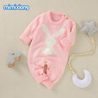 Knitted bunny rompers for boys and girls 072