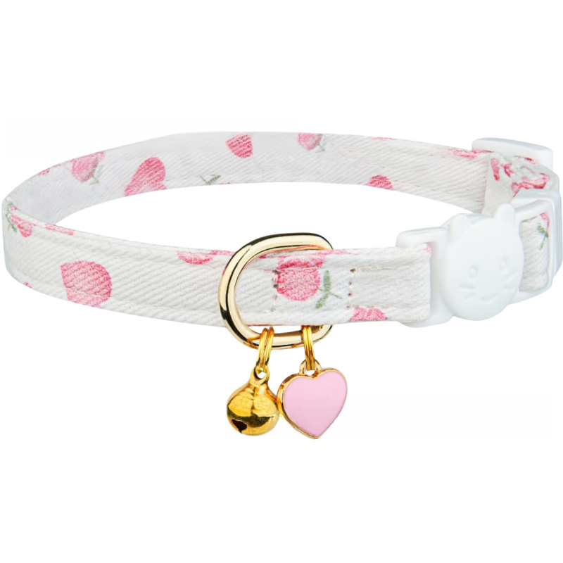 Cotton Cat Collar Comfortable, Breathable, Fashionable Pet Collar Noble, Elegant, Safe Buckle Neck 346