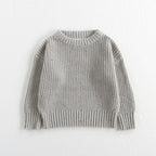 Cotton baby sweater round neck pullover autumn and winter loose knit jacket 210