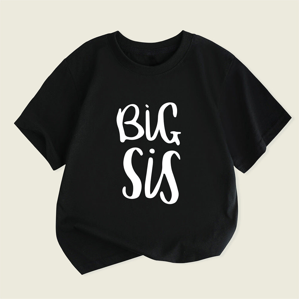 Girls' short sleeved T-shirt with letter print summer new style 092
