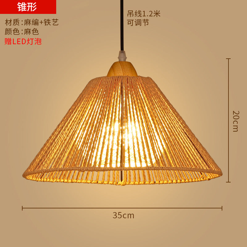 Bamboo woven lanterns and pendant lights, new Chinese style, bamboo art lights for restaurants and shops, commercial use 599