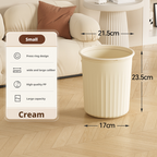 Plastic household kitchen bedroom toilet simple large size lidless pressure ring trash can 019