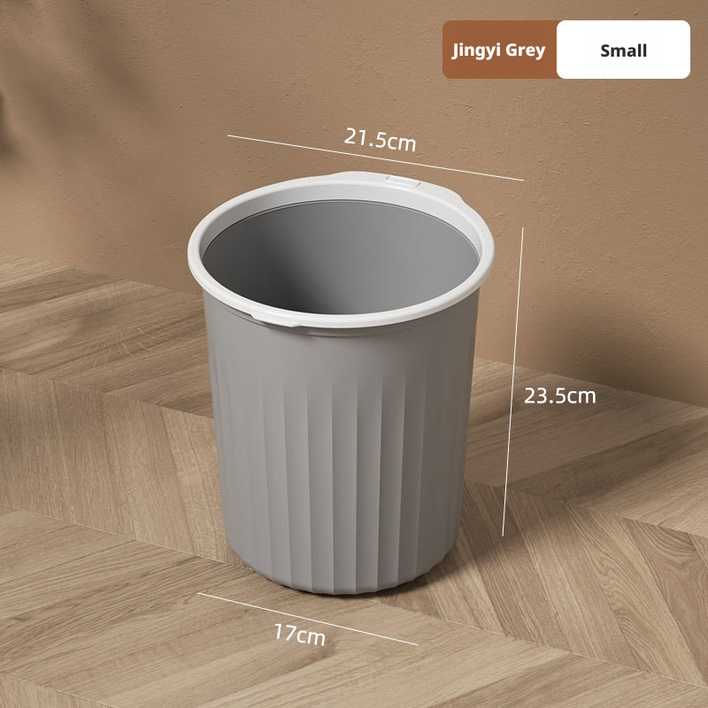 Plastic household kitchen bedroom toilet simple large size lidless pressure ring trash can 019
