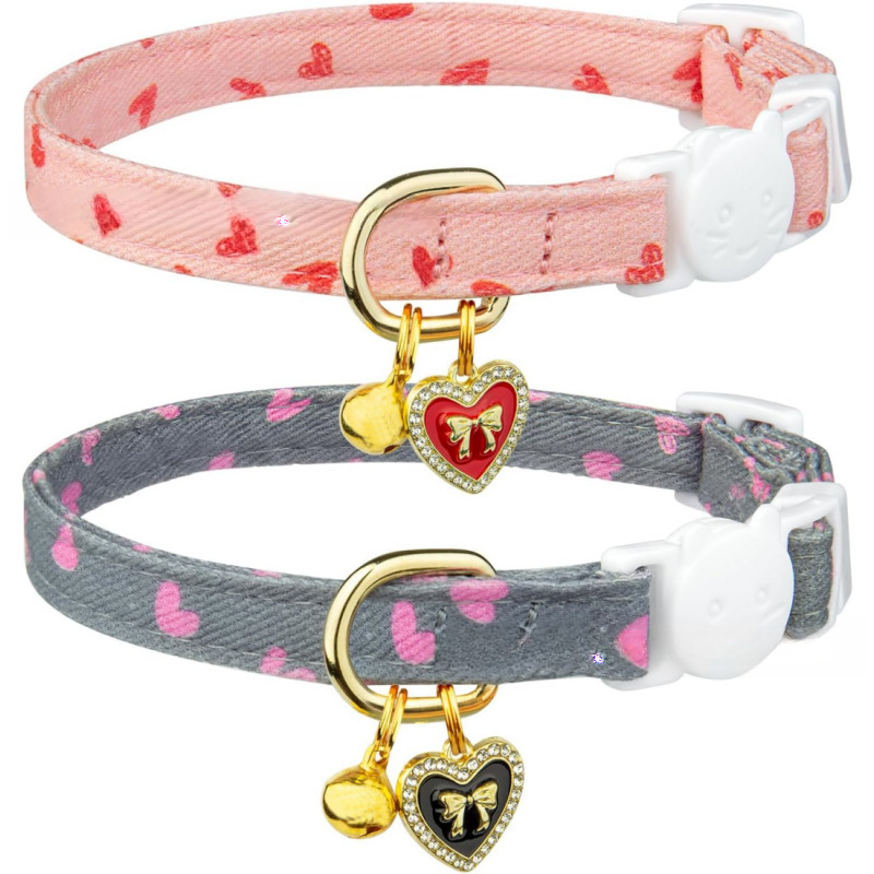 Cotton Cat Collar Comfortable, Breathable, Fashionable Pet Collar Noble, Elegant, Safe Buckle Neck 346