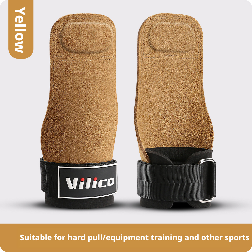 Sports, fitness, anti slip, palm protection, anti cocoon, pull up, male weightlifting, hard pull cowhide, four finger palm protection 407