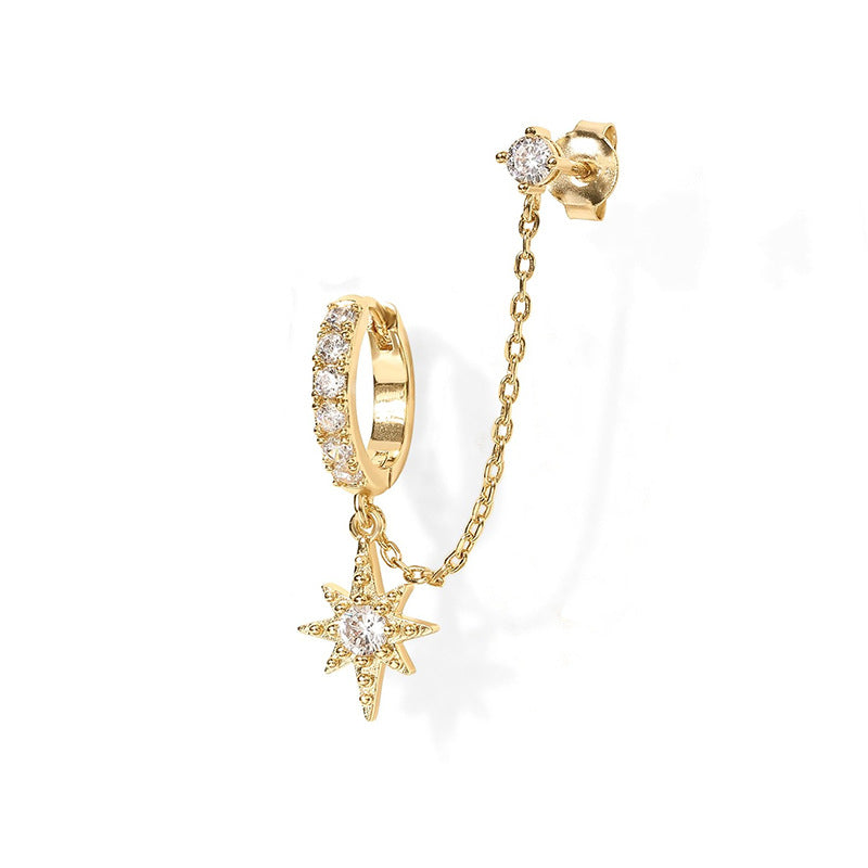 Diamond studded earrings, ins tassel earrings, ear rings, ear buckles, women's trendy earrings 294