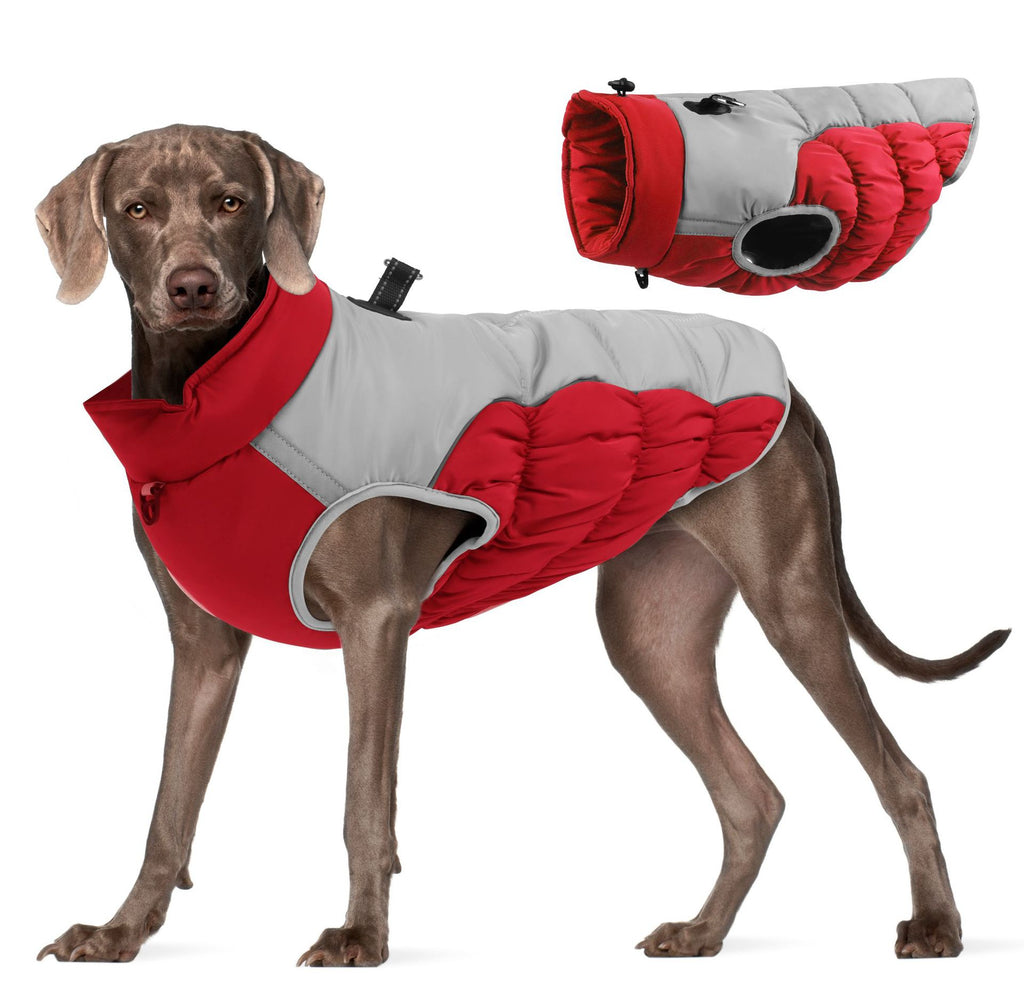 Pet clothing for autumn and winter, warm and reflective. Waterproof, windproof, thick dog clothing 332