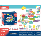 Assembling Track Ball Building Blocks Duckling Rotation Fun Baby Bathroom Water Play Slide Toy 192