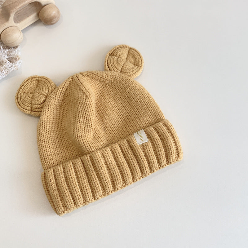 Solid Color Round-Eared Children's Knit Hat 077