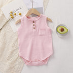 Baby jumpsuit summer thin cotton gauze for male and female babies 073