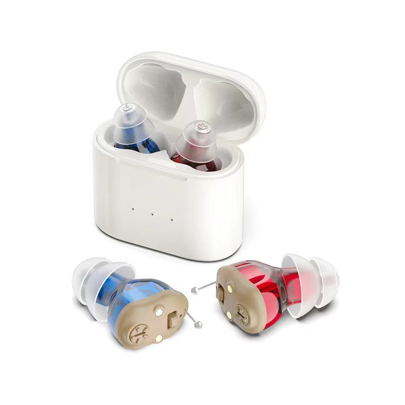 Magnetic charging compartment ear canal digital hearing aid noise reduction sound amplifier 254