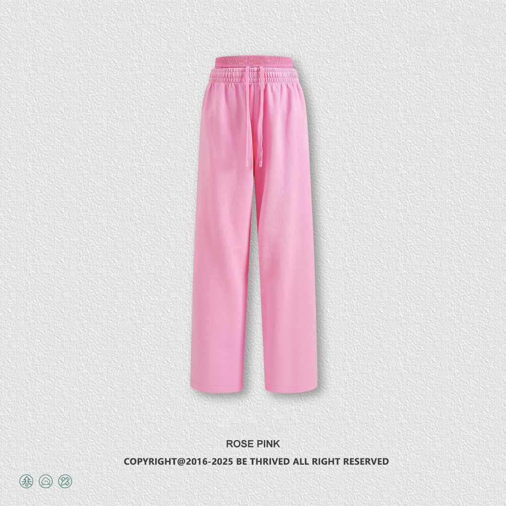 European and American trendy retro style distressed slimming double waistband casual straight leg trousers for women  N25551