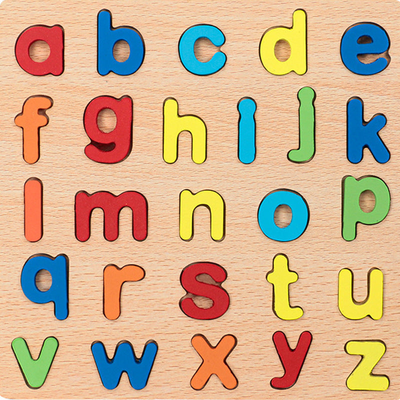 Wooden number letter cognitive children's puzzle early education enlightenment toy 229