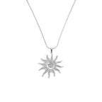 Spiral Sun Pendant Necklace for Women 079