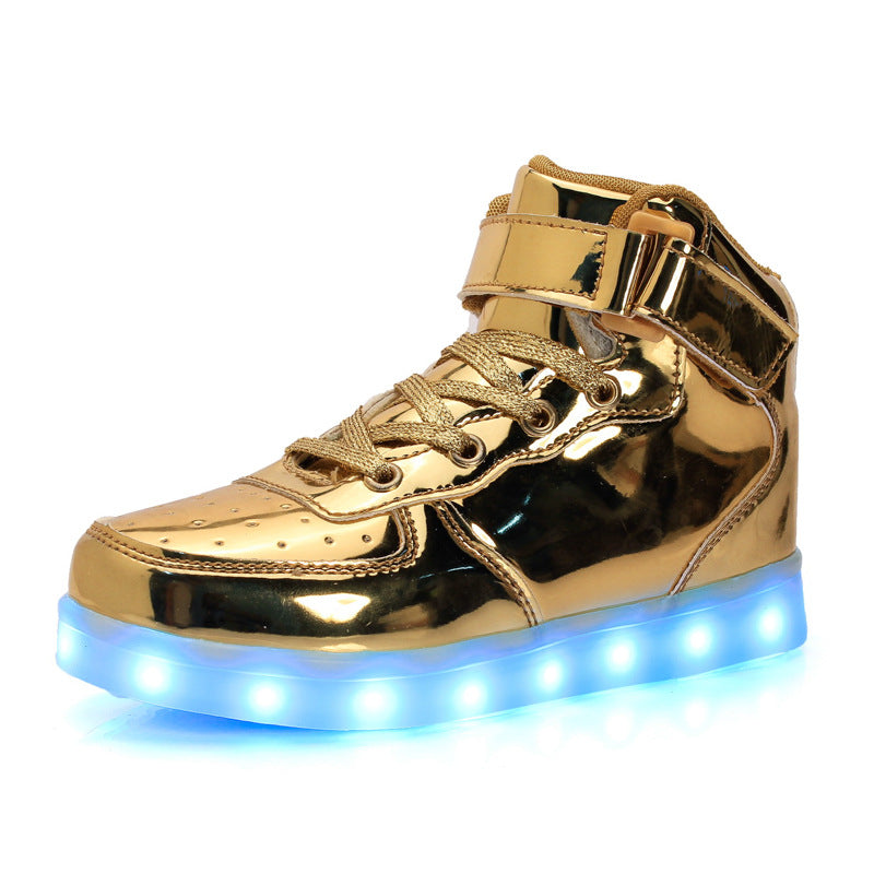 USB Charging LED Light Shoes High-Top 097