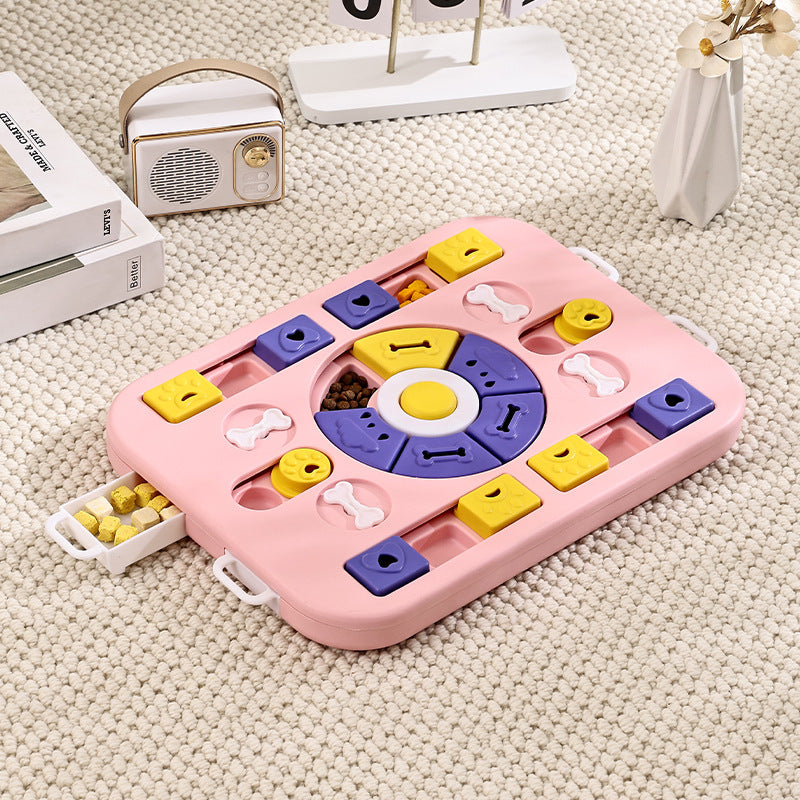 Dog puzzle toy feeder anti choking training bowl slow food bowl 340