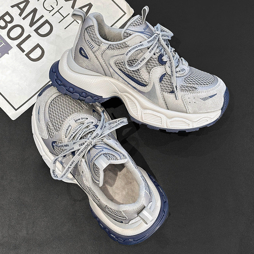 Genuine leather dad shoes with thick soles and internet famous sports and leisure shoes 122