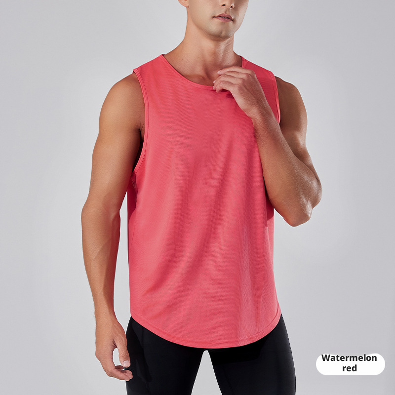 Quick drying vest men's summer plus size fitness vest running top basketball training loose sports vest 438