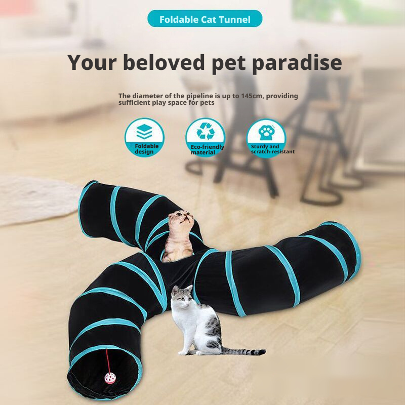 Cat Rainbow Channel Interactive Diamond Bucket Foldable Cat Toy S Spiral 336