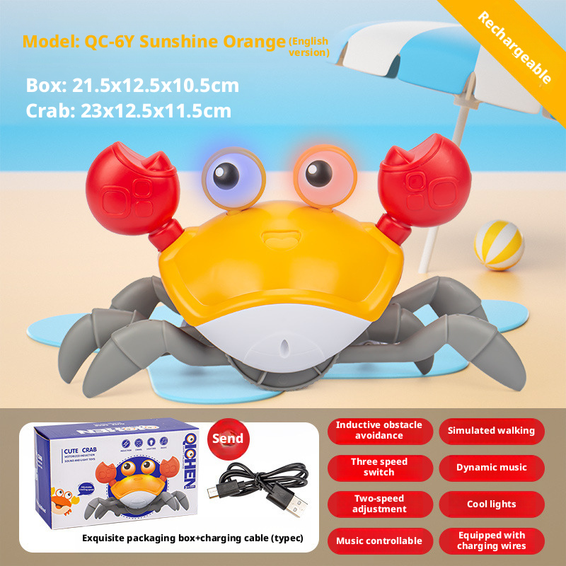 Children's electric sensing crab toy, babies can crawl and walk 189