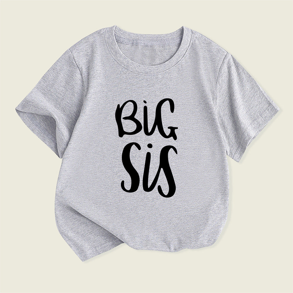 Girls' short sleeved T-shirt with letter print summer new style 092
