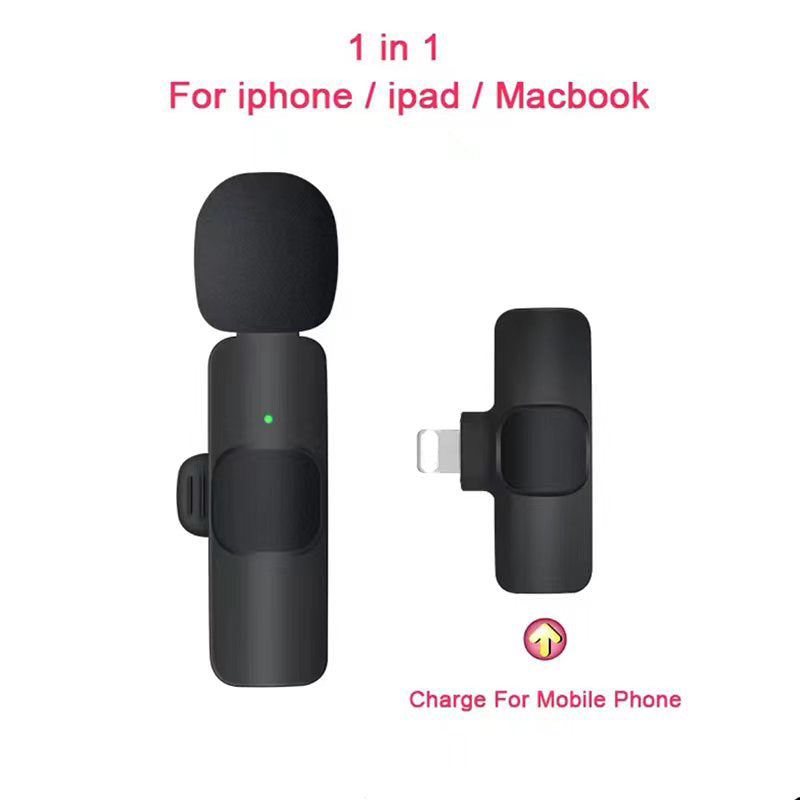 Wireless lavalier microphone K1K9J13 with one to two live streaming reception 186