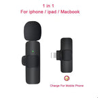 Wireless lavalier microphone K1K9J13 with one to two live streaming reception 186