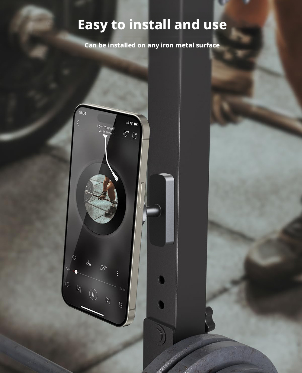 New gym lazy double-sided magnetic phone holder, super strong N52 magnet golf cart phone holder 420