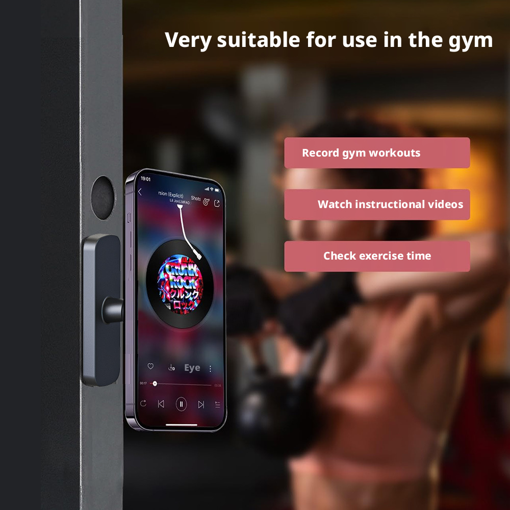 New gym lazy double-sided magnetic phone holder, super strong N52 magnet golf cart phone holder 420