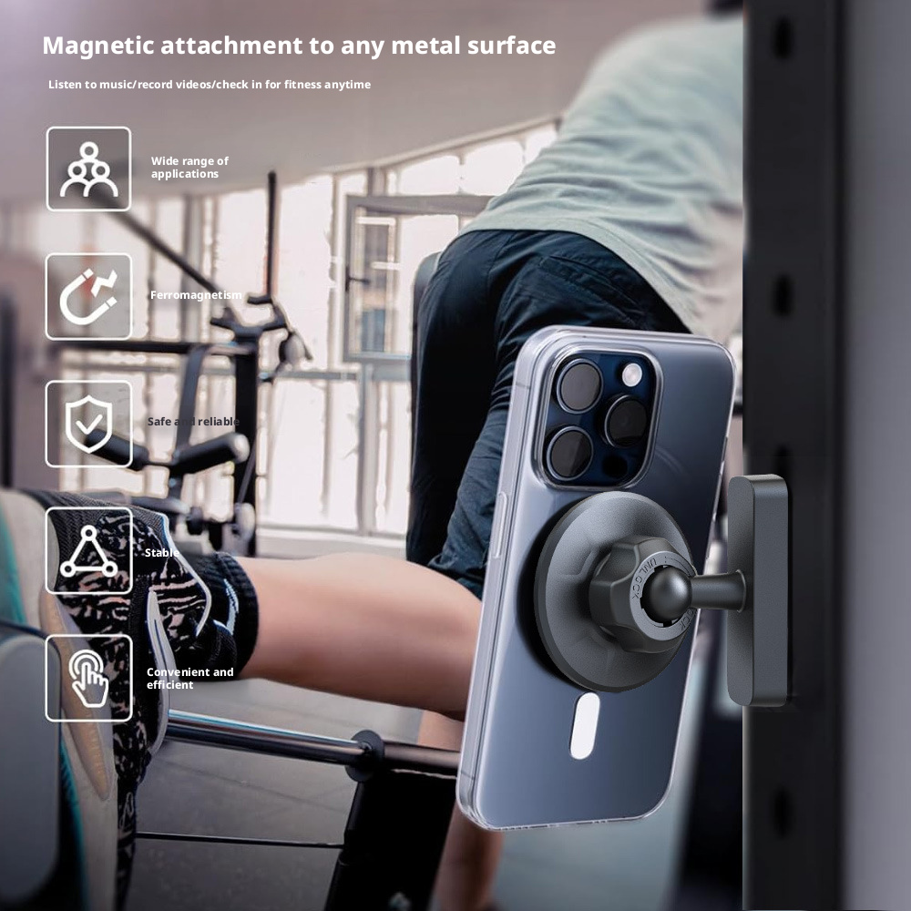 New gym lazy double-sided magnetic phone holder, super strong N52 magnet golf cart phone holder 420