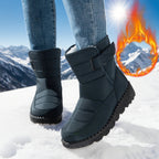 Ladies' Snow Waterproof Outdoor Rabbit Plush Widened Middle Boots 051
