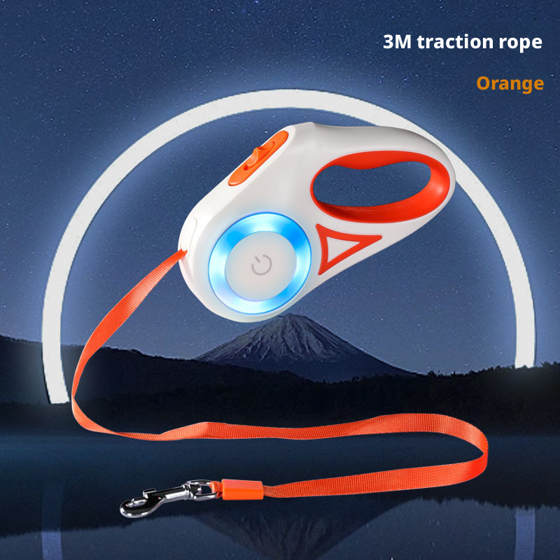 Pet dog Teddy automatic retractable towing rope 034