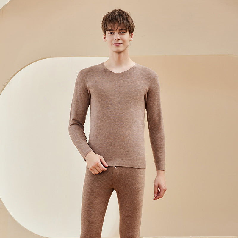 Thick thermal underwear for men and women cashmere autumn clothes and pants 059