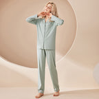 Solid colored Modal men's and women's home wear couple pajamas 060