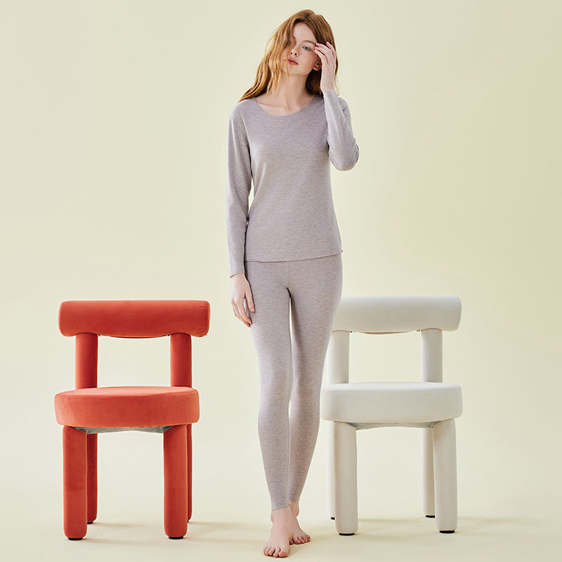 Thick thermal underwear for men and women cashmere autumn clothes and pants 059