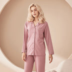 Solid colored Modal men's and women's home wear couple pajamas 060
