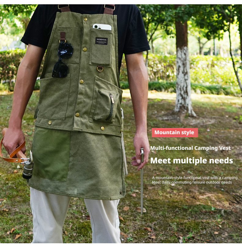 Outdoor camping vest casual multi-functional apron for men and women 013