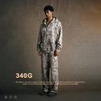 Autumn and winter heat transfer camouflage letters 3D embroidery plus velvet hooded sweatshirt zipper jacket men7609