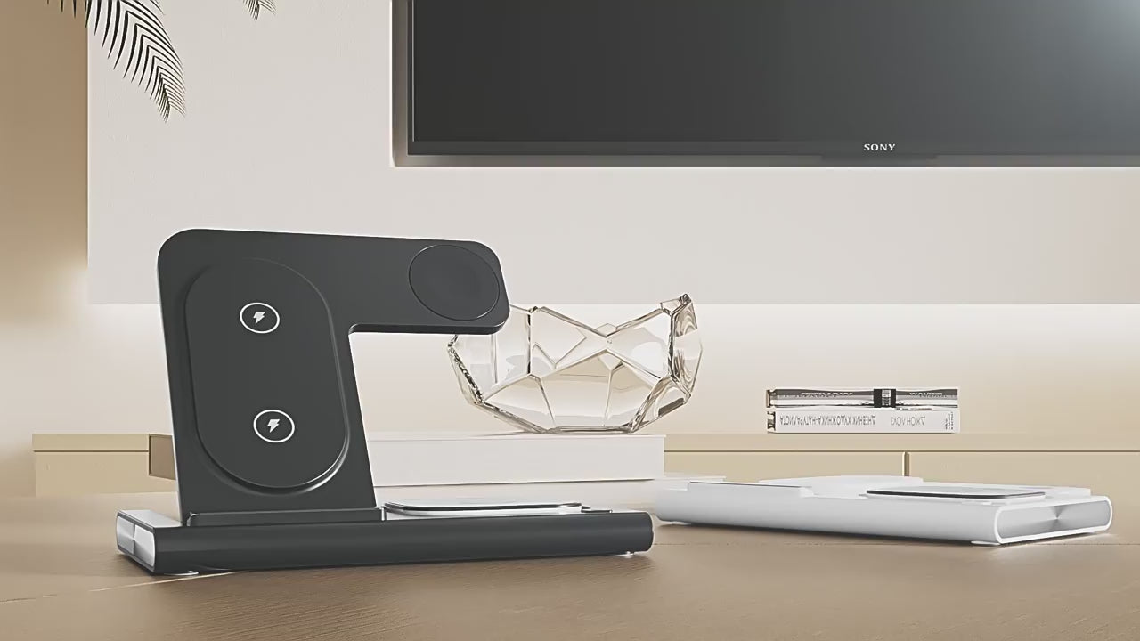 Three in one wireless charger supports fast charging and multifunctional wireless charging 136