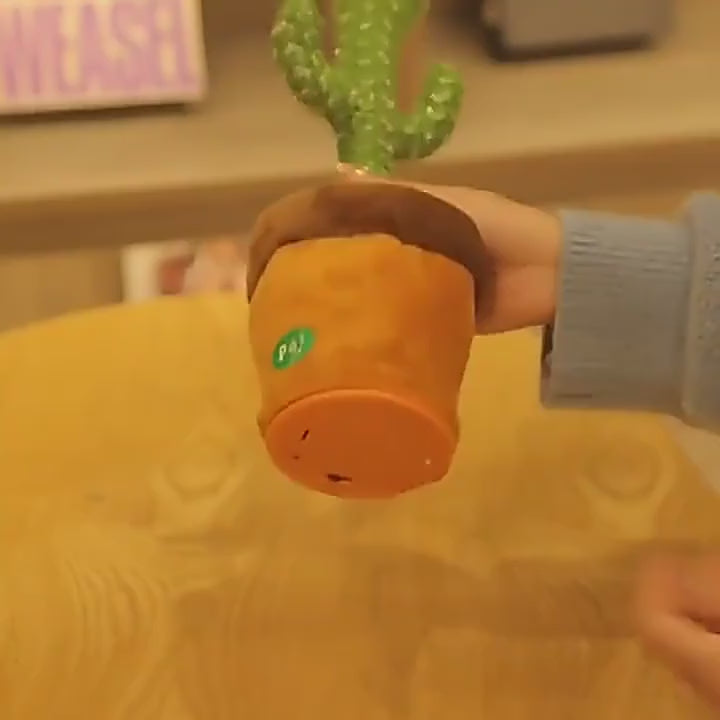Dancing cactus, sand sculpture, electric plush toy that can twist, learn to speak, sing, and emit light 190